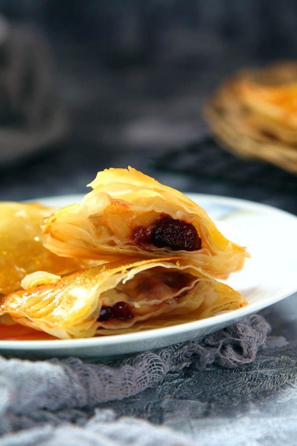 餛飩皮蘋(píng)果派成品圖